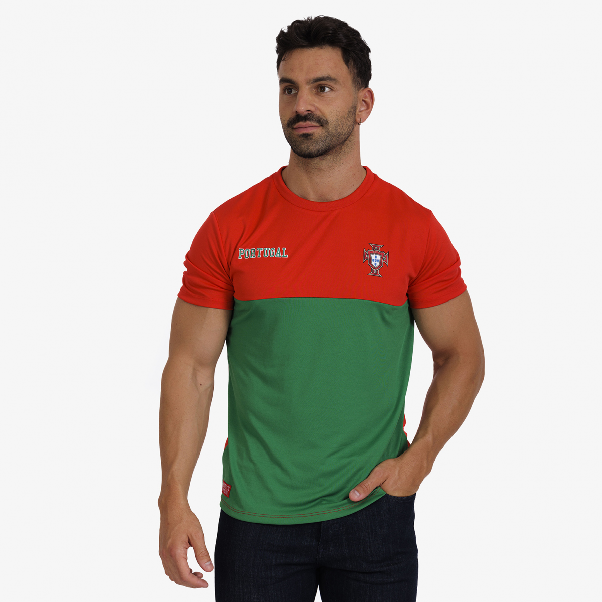 T-Shirt Fête Nationale Rouge Avec Drapeau - Taille Fille 10-12 Ans - Coton - Occasion Très Bon État